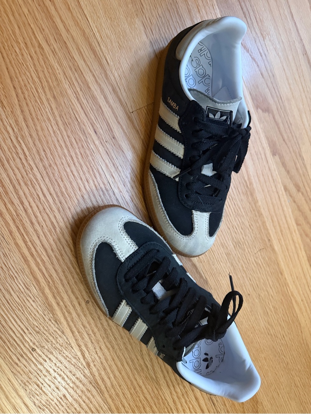 Adidas Samba Black/White Gum Sole Sneakers - Picture 3 of 4